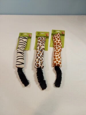 Greenbrier Kennel Club Animal Print Cat Toys With Bell Lot of 3
