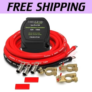 12V Dual Battery Isolator Kit with 140 Amp Relay - Ultimate Power Management - Picture 1 of 10