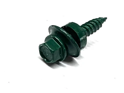 250 New SFS Intec 1" Woodgrip Screws, GREEN, for Corrugated Roof Panels& Siding