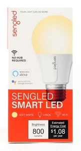 NEW! Sengled Smart Bluetooth LED Soft White A19 Bulb Alexa ECHO No Hub Needed - Picture 1 of 4