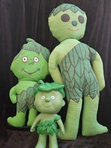 3 Vintage Jolly Green Giant Items~Sprout Plush/Little Sprout Plastic - Picture 1 of 9