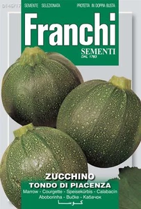 Franchi Seeds of Italy - Courgette - Tondo Di Piacenza - Seeds - Picture 1 of 2