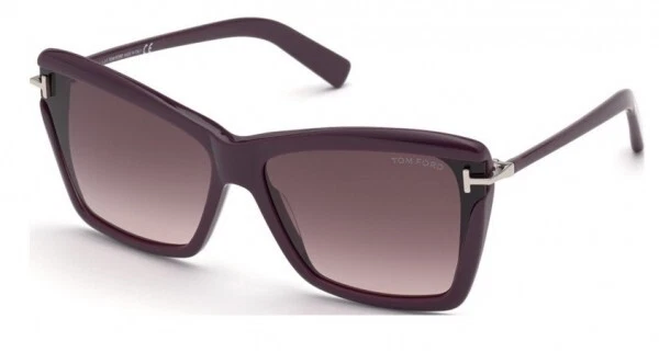 Gafas de sol Tom Ford Leah TF849 83T púrpura mariposa marco de plástico 64-15-135 Sto Foto 1 de 1