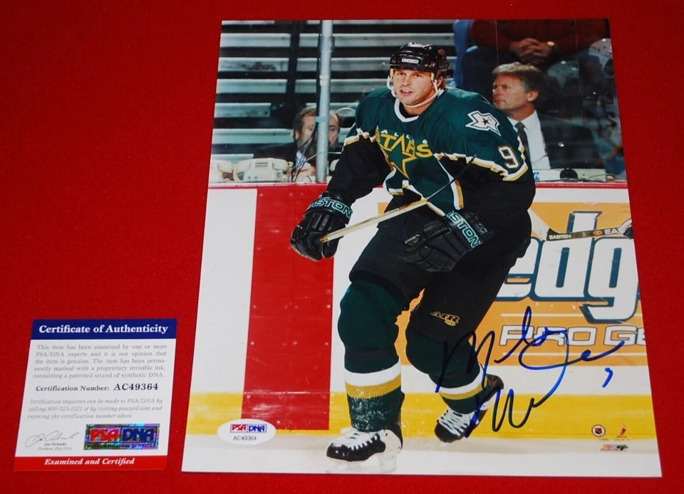 MIKE MODANO Dallas Stars signed 8x10 photo  PSA/DNA COA AC49364 - Image 1 of 1