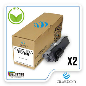 2x Laser Toner Cartouche NOIR pour Kyocera ECOSYS P2040dn P204 - TK-1160