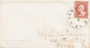 Pennsylvania Saint Clair c1860 serifed cds, ms killer 3c edición Washington 1857. - Imagen 1 de 1