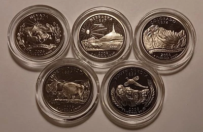 2006-S U.S. State Quarters, clad PRF, 5-coin lot, in Air-Tites. **LOW SHIPPING** - Image 1 of 2