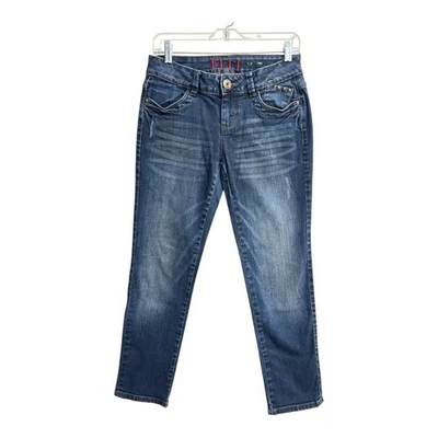Jeans Elle para mujer talla 10 ajustados novio lavado oscuro denim talla 6 Foto 1 de 4