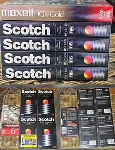 5 Maxwell Scotch VHS High Grade T-120 6hr Video Cassette Tape NEU leer VERSIEGELT - Bild 1 von 4