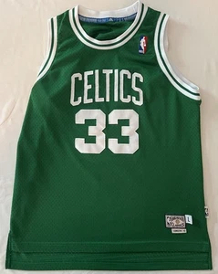 Youth Larry Bird Boston Celtics Green Adidas Hardwood Classics Jersey #33 Large - Picture 1 of 9