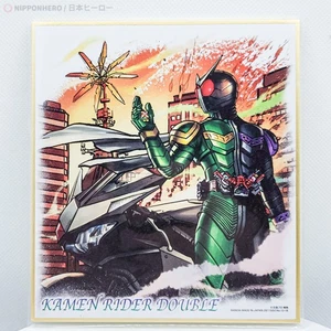 Kamen Rider W CYCLONE JOKER HARDBOILDER MOTORCYCLE Shikishi Art Board Bandai JPN - Picture 1 of 9