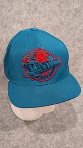 Detroit Pistons Spellout Mitchell & Ness NBA Snapback Hat Cap Horse Hardwood - Picture 1 of 10