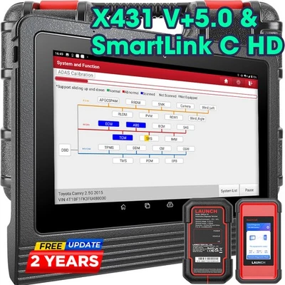 2025 LAUNCH X431 V+ 5.0 OBD2 Automotive Diagnostic Tool with Smartlink C HD for 24V Truck - Image 1 of 4