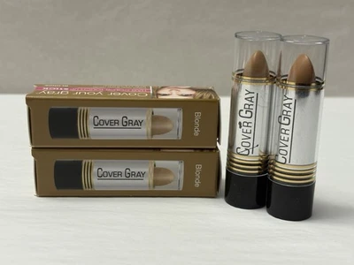 Nuevo PACK DE 2 PALILLOS DE RETOQUE COLOR GRIS para cubrir tu cabello rubio marrón claro Foto 1 de 3