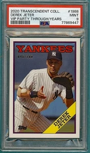 2020 Topps Transcendent Coll Derek Jeter Vip Party Through/Years /100 #1988 PSA9 - Picture 1 of 2