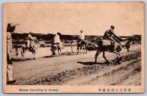 K42/ China Postcard Foreign c1910 Chinese on Donkey Travel 198 - Picture 1 of 2