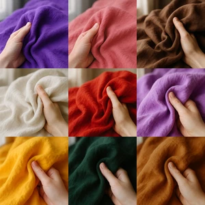 Linen Blend Fabric by the Yard – Soft Breathable – Upholstery & Apparel Material - Picture 1 of 28
