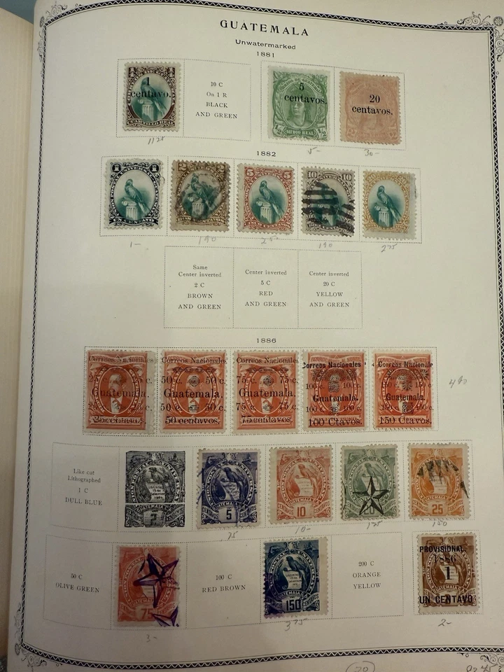 Colección de estampillas usadas de GUATEMALA 1881, 1882 y 1886  Foto 1 de 1