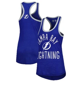 Tampa Bay Lightning Women’s 4her First Base Racerback Scoop Neck Tank Top XL New - Picture 1 of 10