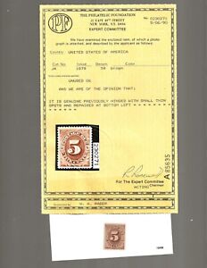 U S Stamps postage dues Scott J4 five cent PF certificate VF/XF cv 800.00