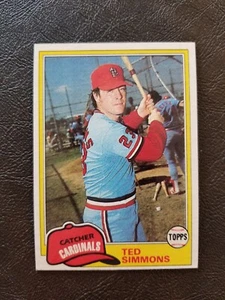 TED SIMMONS 1981 TOPPS BASEBALL CARD #705 ST. LOUIS CARDINALS - Picture 1 of 2
