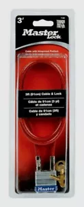 Master Lock 3' x 1-18" x 1-1/8" Steel Pin Tumbler Chain & Lock Welded links 716D - Picture 1 of 1