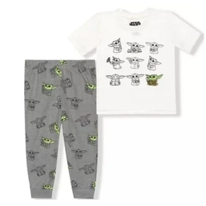 STAR WARS Grogu T-Shirt Tee & Jogger Pants Matched Set Boys Size 6 NEW - Picture 1 of 9