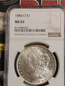 1884 o dollaro d'argento morgan.MS65.BELLO.QUALCHE LUCENTEZZA DI ZECCA.BELLO.PLUS - Foto 1 di 18
