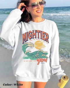 Christian Sweatshirt Women Jesus Bible Verse Religious Scripture Faith Gift - Picture 1 of 7