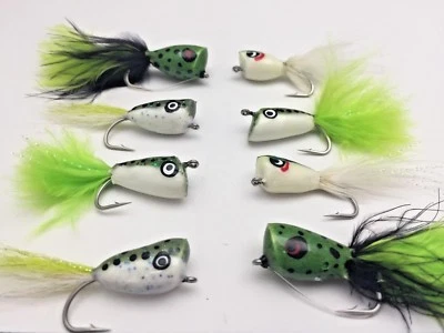 Fischen Barsch Hecht Fliegen Popper Größe 4 Salzwasser Forelle Döbel #320 - Bild 1 von 4