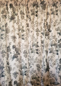 Williamsburg "Lighfoot" Drapes Curtain 1 Pair/2 Panels 86"x 51" greenish gray - Picture 1 of 21