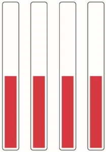 4 x Poland Long Flags Stickers 124mm x 14mm Poland Van Car Bumper Decals FSS13 - Picture 1 of 1