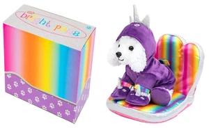 Chad Valley Bright Paws Bumper Puppy Sofa Set with Unicorn Outfit Soft Toy Plush - Picture 1 of 6
