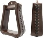 Antiquesaddle New Style Stirrups With Leather Lacing