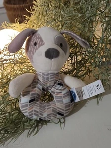 Peluche Mary Meyer Sonajero Cachorro Perro Gris Blanco - Imagen 1 de 6