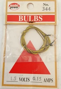 Model Power HO 1.5 Volts Bulbs 0.15 AMPS #344 - Picture 1 of 2