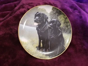 Black Labrador's "Sporting Companions" Collector Plate Franklin Mint Ltd - Picture 1 of 4