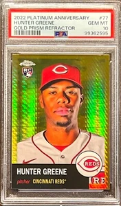 Topps 2022 cromo platino cazador verde oro prisma (Est. /15) #77 PSA 10 POP 1 - Imagen 1 de 2