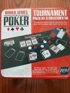 World Series Of Poker Set Tournament Poker Set & Collectors Tin. - Picture 1 of 4