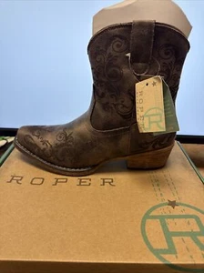 Roper Women’s Western Embroidered Short Boots - Picture 1 of 5