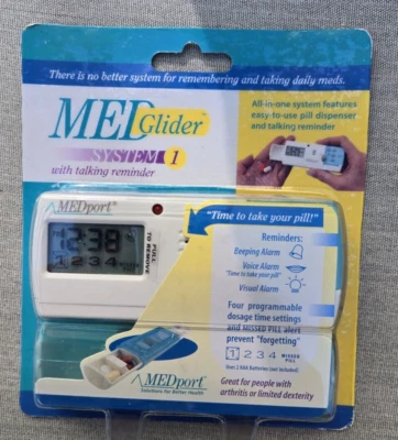 MedPort VOICE Pill Box Talking Reminder Alarm Clock Timer 7 Medicine Cases New - Image 1 of 2