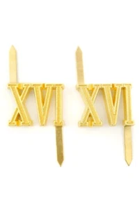 WWII German Shoulder Boards cyphers Gold XVI Panzer Div. 18mm 2 Stück - Bild 1 von 2