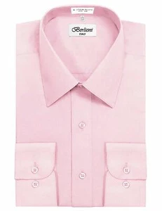 Berlioni Italy Men's Premium Classic French Convertible Cuff Solid Dress Shirt - Picture 1 of 74