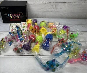 Fidget Toys Light Up LED Flashing Bracelet Rings & Balls Party Favor Toys 25+ Pc - Picture 1 of 8