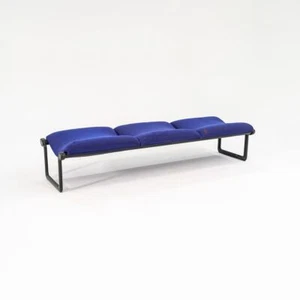 1970s Knoll Hannah and Morrison Three Seat Sling Bench with Worn Purple Fabric - Picture 1 of 12