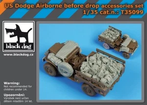 BLACK DOG SET RESINA US DODGE AIRBORNE BEFORE DROP 1:35 T35099 - Foto 1 di 6