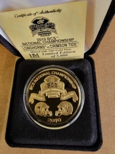 Alabama Football 2010 National Champions Highland Mint 24K Gold Coin Rose Bowl - Picture 1 of 6