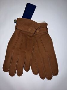 Polo Ralph Lauren Cashmere LIned Suede Gloves Size M NWT