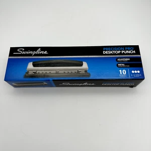 Swingline Two - Drei-Loch-Stanzer Neu im Karton Schwarz & Silber 10 Blatt Kapazität - Bild 1 von 4