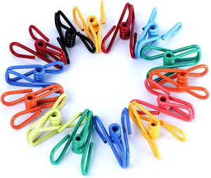 30 Pack Assorted Chip Bag Clips Utility - PVC 2 Inch Coated Colorful Sealer for - Picture 1 of 6